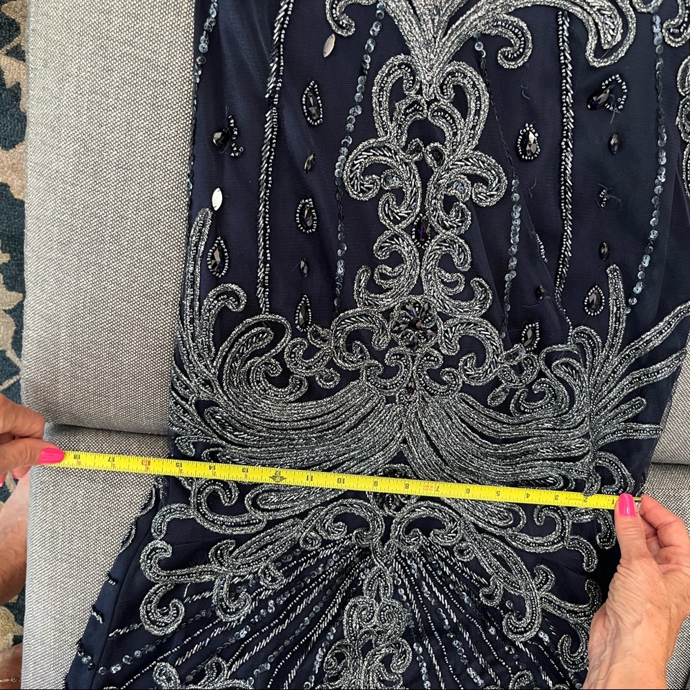 Feriani Couture navy beaded halter gown - Picture 11 of 12